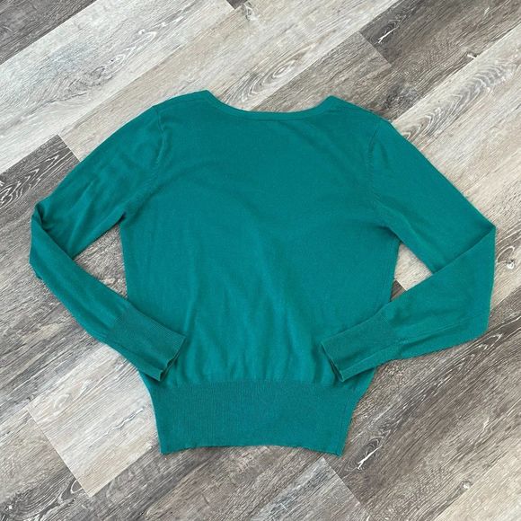 Worthington button front sweater cardigan green size medium - Picture 7 of 9